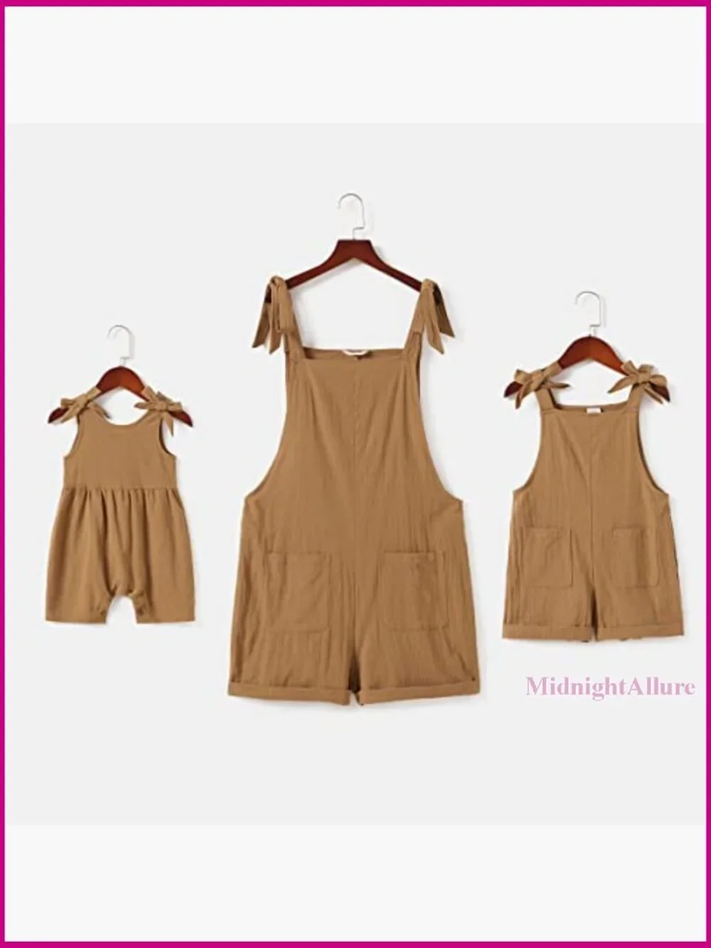 Solid Color Sleeveless Romper Jumpsuit Summer Matching Outfit